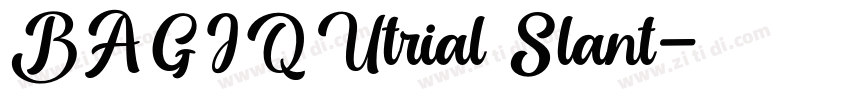 BAGIQUtrial Slant字体转换